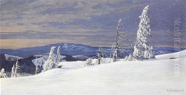 Winter Am Feldberg Oil Painting by Hermann Dischler