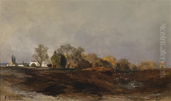 Bei Der Heueinbringung Oil Painting by Adolf Gustav Ditscheiner