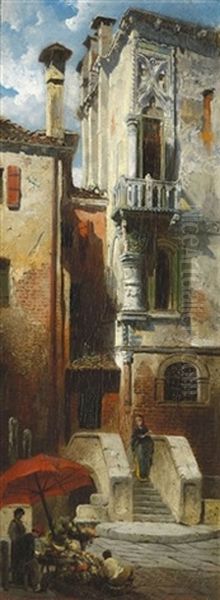 Venezianisches Motiv Oil Painting by Ludwig Dittweiler