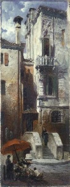 Venezianisches Motiv Oil Painting by Ludwig Dittweiler