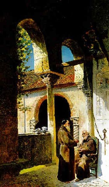 Santa Fosco, Torcello Oil Painting by Ludwig Dittweiler