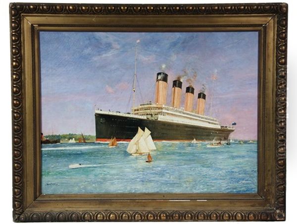 Portrait Of The Cunard White Star Ocean Liner 