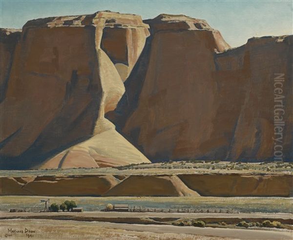 Canyon Ranch Oil Painting by Maynard Dixon