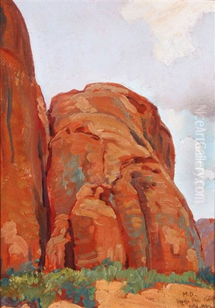 A Navajo Reservation, Off Monument Valley, Arizona Oil Painting by Maynard Dixon