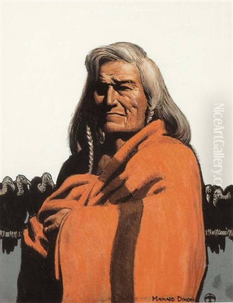 Indian Chief (the Vulture's Prey) Oil Painting by Maynard Dixon