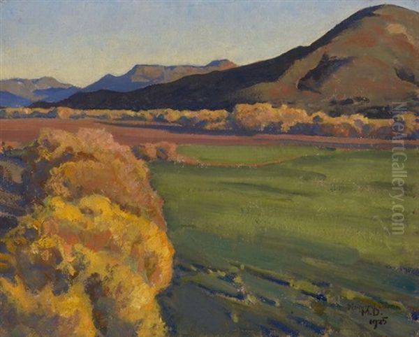 Willows At Carmel Oil Painting by Maynard Dixon