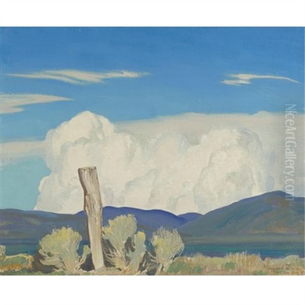 Approaching Thunderstorm Oil Painting by Maynard Dixon