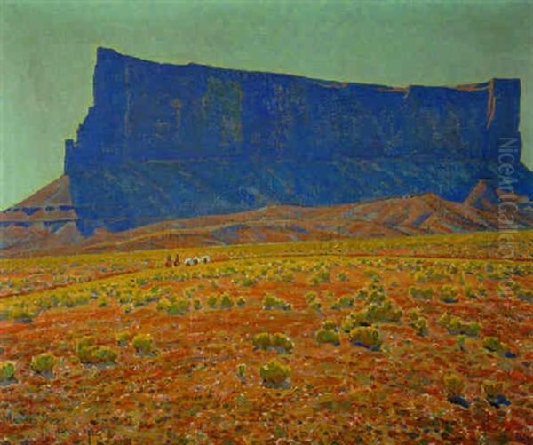 The Monument, Navajo Reservation, Arizona (no.235) Oil Painting by Maynard Dixon