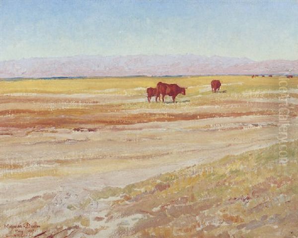 Morning On San Joaquin Plains Oil Painting by Maynard Dixon