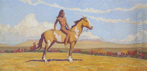 The Pony Boy Oil Painting by Maynard Dixon