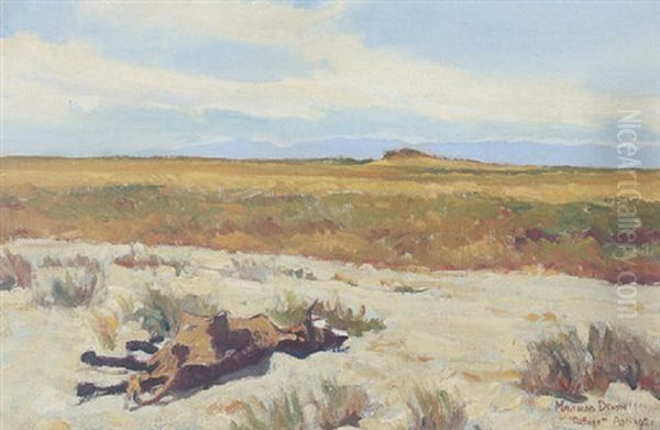 Dry Riverbed (refuge) Oil Painting by Maynard Dixon