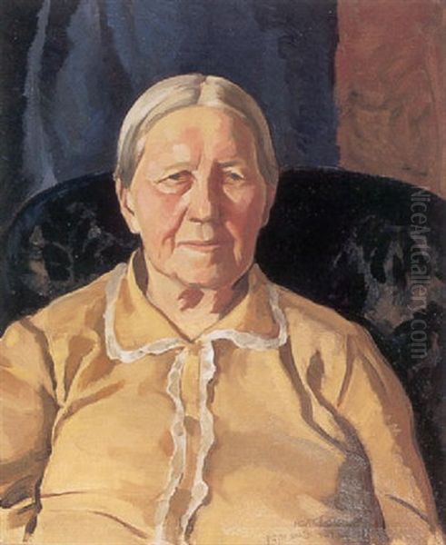 Portrait Of Mrs. Black Oil Painting by Maynard Dixon