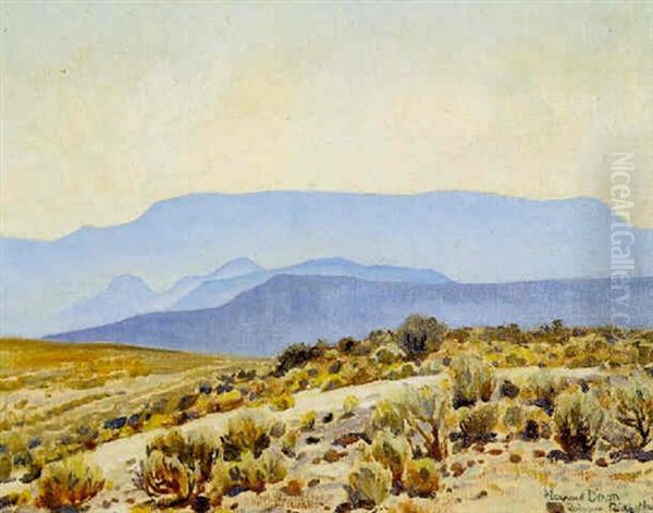 Smoky Morning, Virgin Valley, Nevada Oil Painting by Maynard Dixon