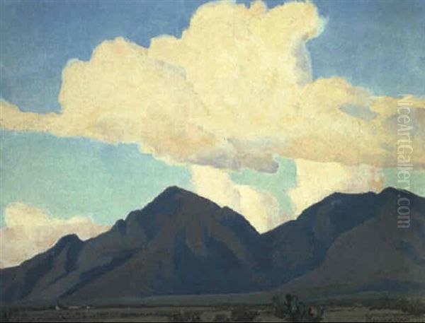 Peaks And Clouds Oil Painting by Maynard Dixon