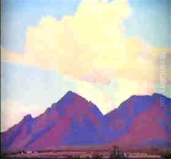 Peak And Clouds Oil Painting by Maynard Dixon