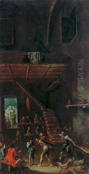 Interior Of A Schoolroom Oil Painting by Antonio Diziani