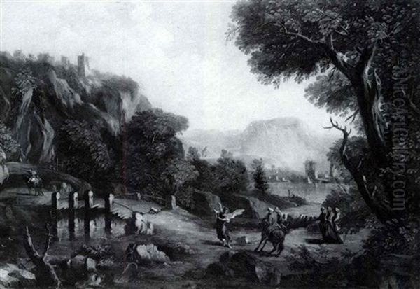 Landscape With The Episode Of Balaam And The Ass Oil Painting by Antonio Diziani