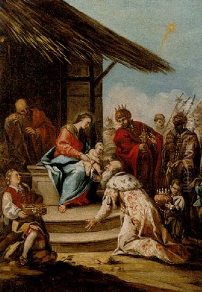 The Adoration Of The Magi Oil Painting by Gaspare Diziani