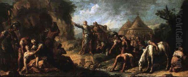 Moses Striking The Rock by Gaspare Diziani