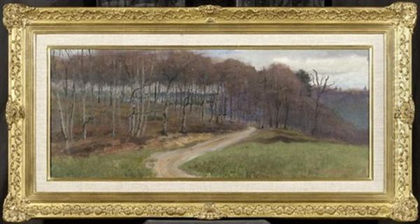 Waldlandschaft Bei Hongg Oil Painting by Johann Othmar Doebeli