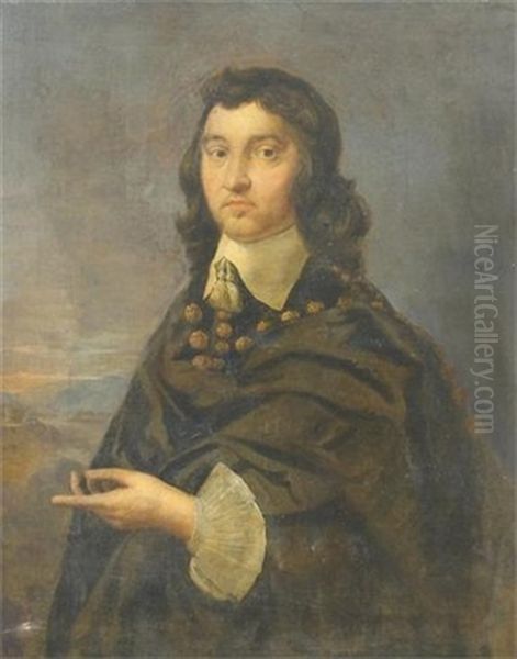 Portrait Of Richard Pryce (+ Portrait Of Rosamond Pryce; 2 Works) Oil Painting by William Dobson