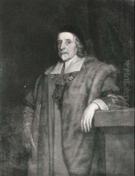 Portrait Of Sir Thomas Vyner, Lord Mayor Of London Oil Painting by William Dobson