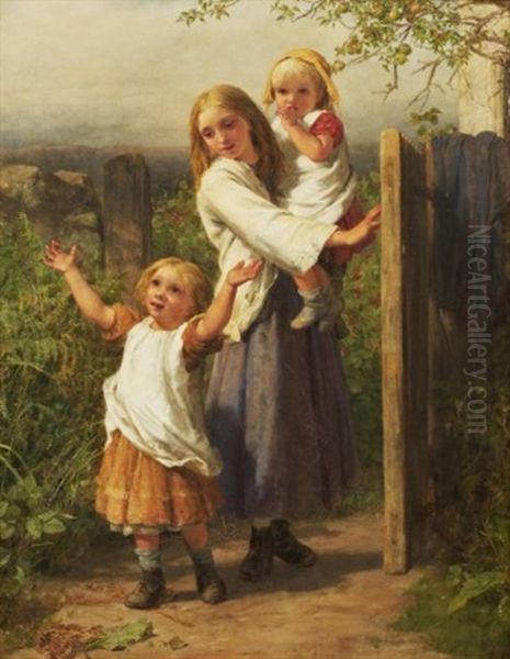 The Cottager's Welcome Oil Painting by William Charles Thomas Dobson