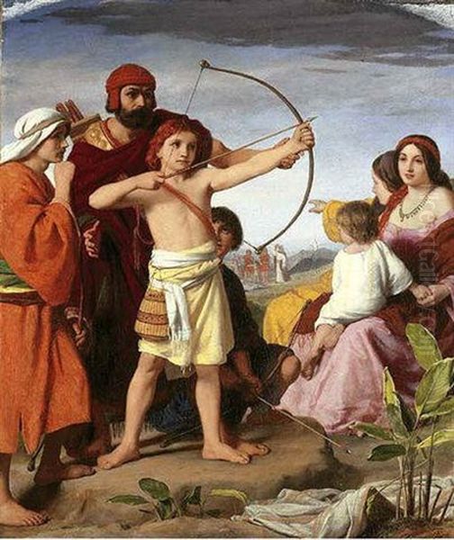 And David Bade Them Teach The Children Of Judah The Use Of The Bow by William Charles Thomas Dobson