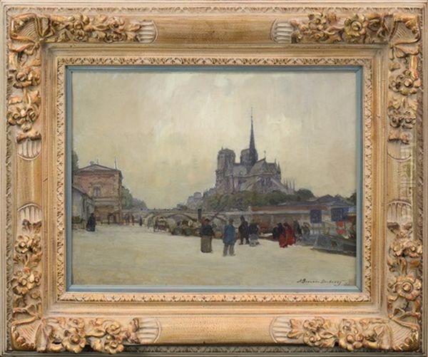 Notre Dame, Paris Oil Painting by Alexander Brownlie Docharty