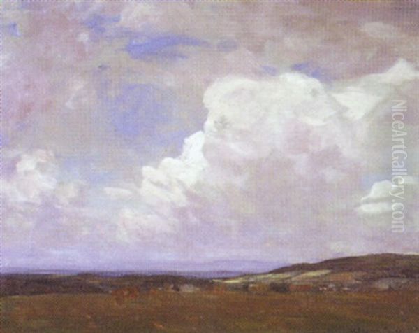 A Summer Cloud Oil Painting by Alexander Brownlie Docharty