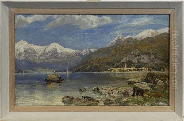 Lago Maggiore, Lago Di Como Oil Painting by James Docharty