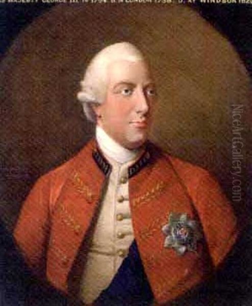 Portrait Of King George Iii Wearing Full-uniform Oil Painting by David Dodd