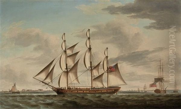 Departure From The Harbor, 1787 Oil Painting by Robert Dodd