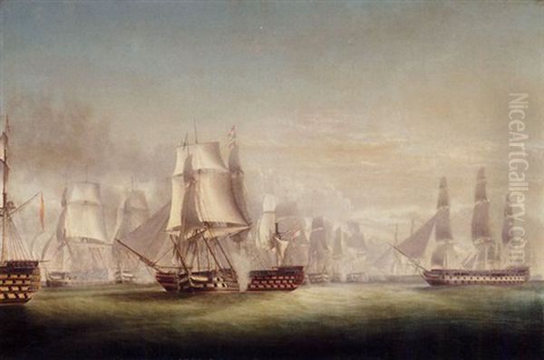 The Battle Of Trafalgar, With H.m.s. 