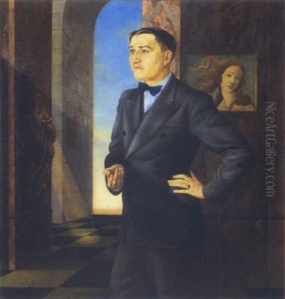 Bildnis E. S. (sanitatsrat Dr. Schmorl) Oil Painting by Wilhelm Dodel