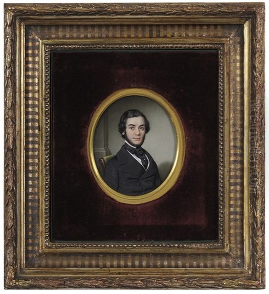 Portrait Of N.n. Wilkinson, New Orleans Oil Painting by John Wood Dodge