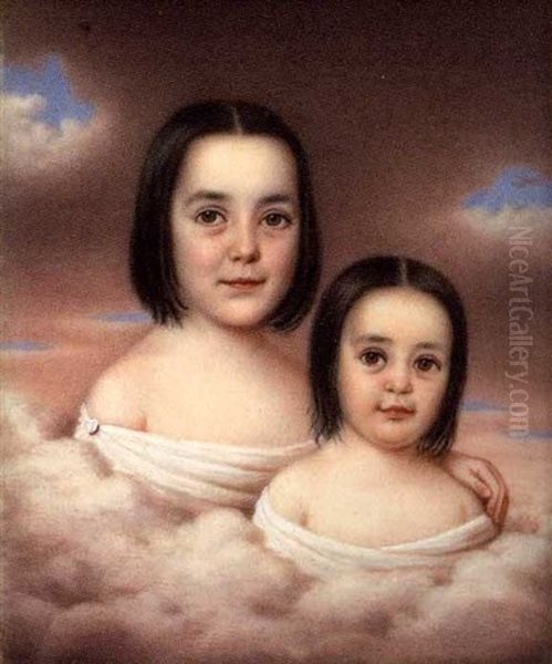 Miss Mira Bouligny And Teresa Bouligny, Daughters Of W.bouligny Of New Orleans Oil Painting by John Wood Dodge