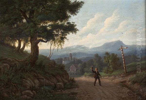 On The Road To Usti Nad Labem by Ernst Gustav Doerell