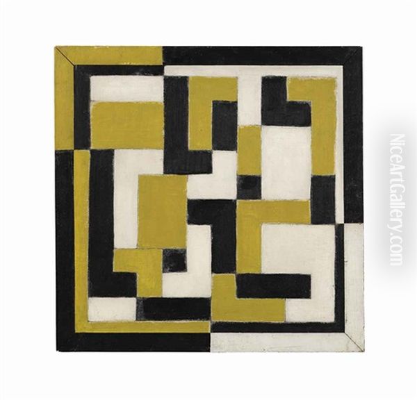 Compositie Oil Painting by Theo van Doesburg