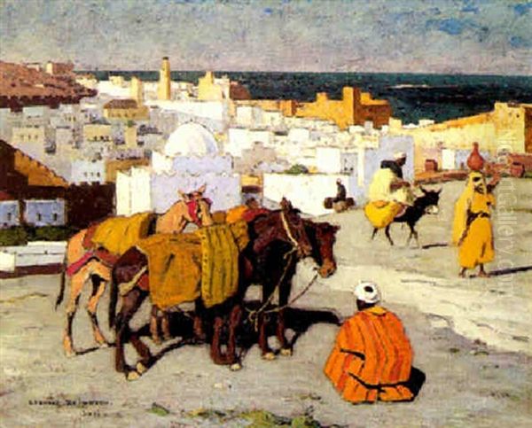 Vue De Safi (maroc) Oil Painting by Edouard Edmond Doigneau