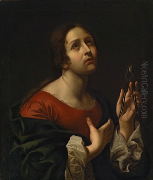 Die Heilige Apollonia, Patronin Der Zahnarzte Oil Painting by Carlo Dolci