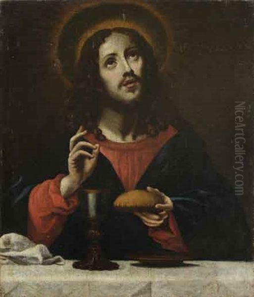 Le Christ Benissant Oil Painting by Carlo Dolci