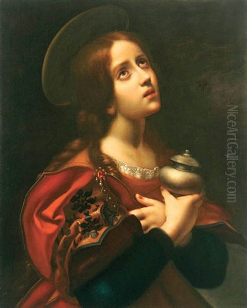 Mary Magdalene With Oil Jar Oil Painting by Carlo Dolci