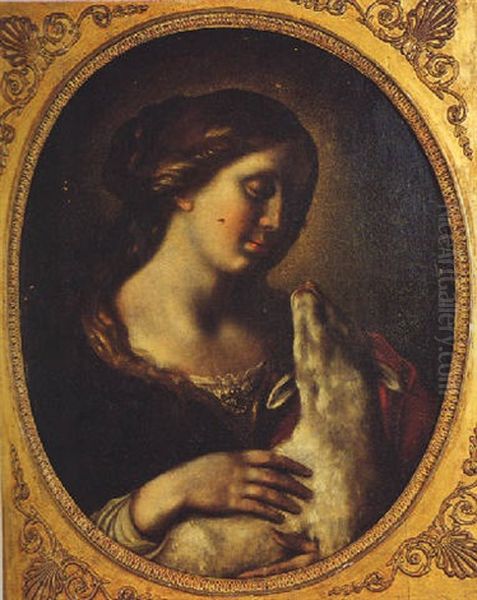 Sainte Agnes Oil Painting by Carlo Dolci