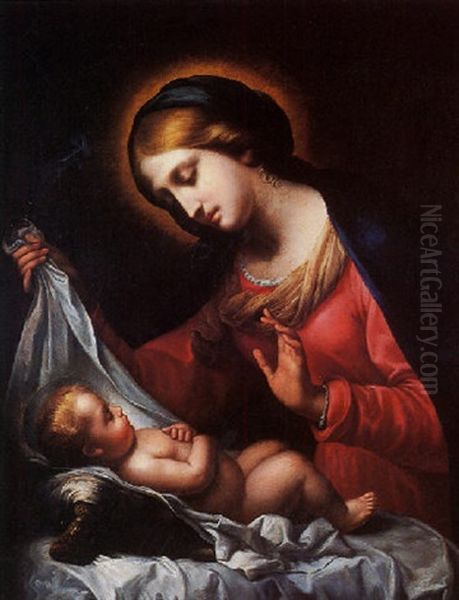 Virgen Con El Nino Oil Painting by Carlo Dolci