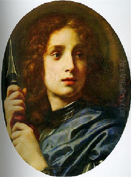 The Archangel Michael Oil Painting by Carlo Dolci