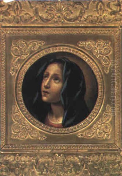 Head Of The Virgin Mary Oil Painting by Carlo Dolci