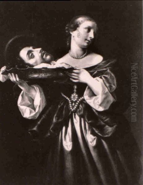 Salome With The Head Of John The Baptist Oil Painting by Carlo Dolci