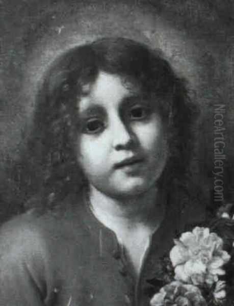 Head Of The Young Christ Oil Painting by Carlo Dolci