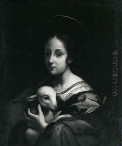 Saint Agnes Oil Painting by Carlo Dolci